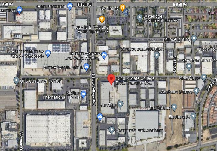 1340-1400 S State College Blvd,Anaheim,CA,92806,US Anaheim,CA